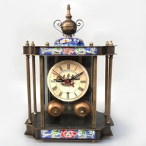 Eurostyle western Jingtai blue ancient bell old vintage upper chord mechanical clock home living room pendulum clock ticking alarm bells