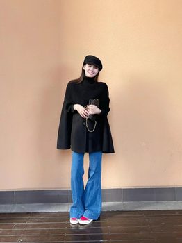 EAR RAE ພະນັກງານທຸກຄົນຮັກສາ 830g handmade woolen cape coat 100 wool coat for women