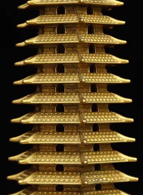 铜文昌塔纯铜文峰塔佛塔铜器摆件