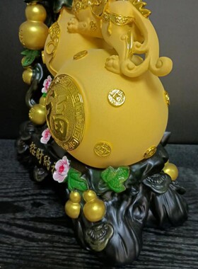 发财葫芦树脂工艺品酒柜摆件开业礼品乔迁礼物玄关装饰用品家居