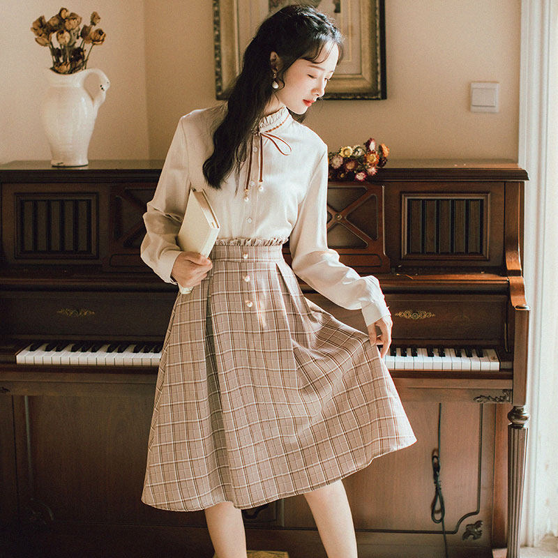 法式小香复古风秋冬2020年新款搭配 简妮朵时尚套装