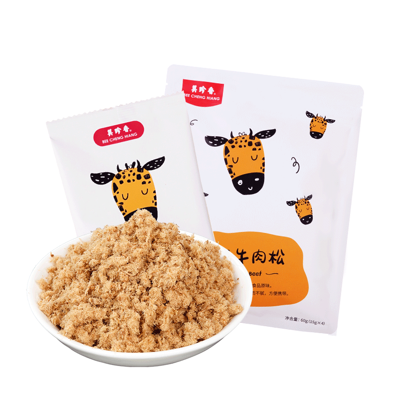 美珍香香酥牛肉松60g（15gx4）独立袋装美味营养健康零食 - 图3