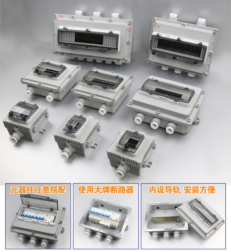 防爆开关三相空开漏电保护断路器铸铝防爆防水防尘盒防爆配电箱3P - 图1