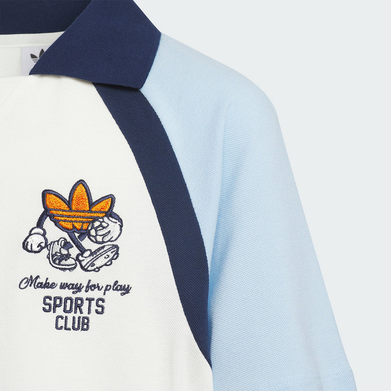 adidas阿迪达斯三叶草短袖T恤2025夏男大童卡通翻领POLO衫JV5294,淘宝优惠券,粉丝福利购,淘宝优惠卷