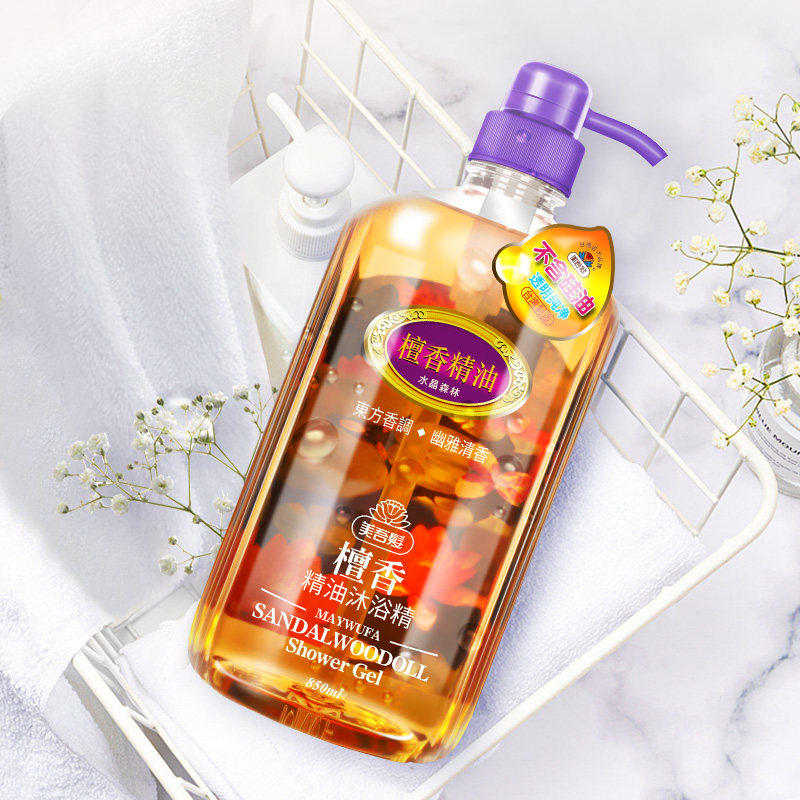 美吾发檀香精油男女保湿滋润沐浴露 maywufa美吾发沐浴露