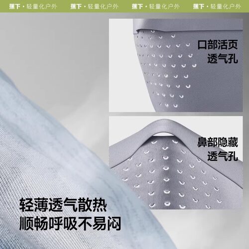 蕉下女士防晒面罩BM583轻薄无痕透气凉感防紫外线口罩脸基尼 - 图2