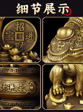 铜虎纯铜摆件办公室招财老虎生肖上山客厅吉祥物虎啸山河虎年礼品