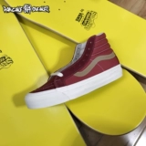 Vans, красные высокие кроссовки, повседневная обувь, 2018