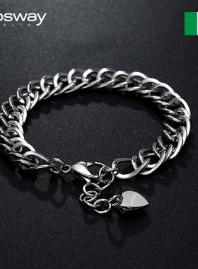 brosway欧美嘻哈钛钢手链女