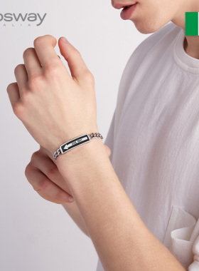 brosway欧美时尚男士简约手链