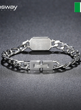 brosway钛钢小众风送男友古巴链
