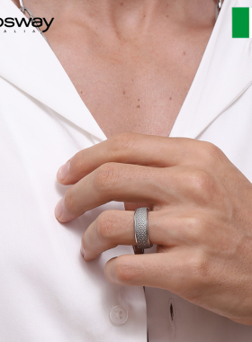 brosway欧美时尚钛钢戒指男