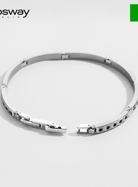 宝思薇男钛钢意大利原创设计手链