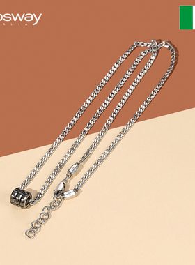 brosway欧美时尚钛钢项链男士小众设计高级感潮流新款百搭项链