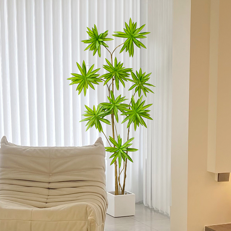 Z5假花仿真绿植落地仿生植物客厅室内高档轻奢假盆栽花百合竹盆景