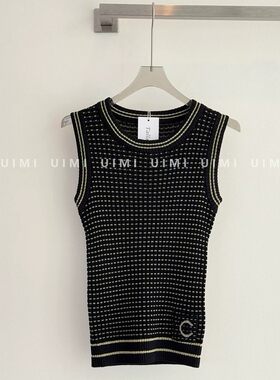 26ss轻奢风黑色亮丝羊毛针织