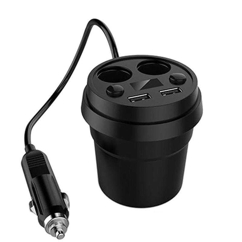 3.1A80W USB Charger Car Adapter With 2 Socket Splitter Ciga_虎窝淘