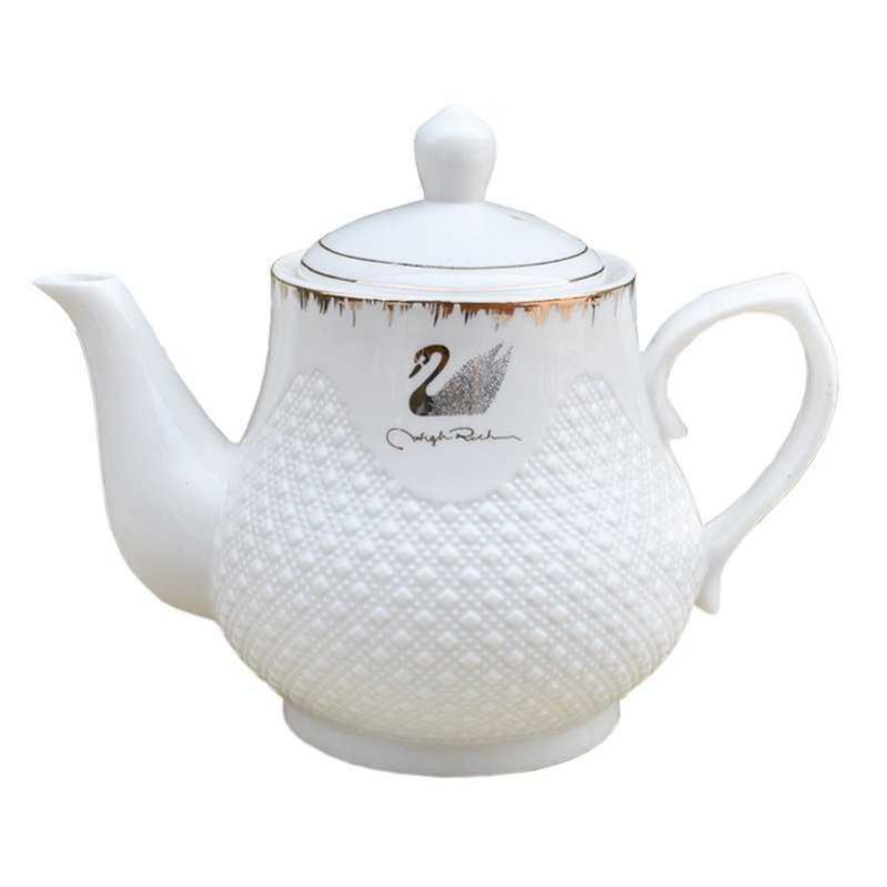 Postage free ceramic big teapot white large capacity filter - 图0