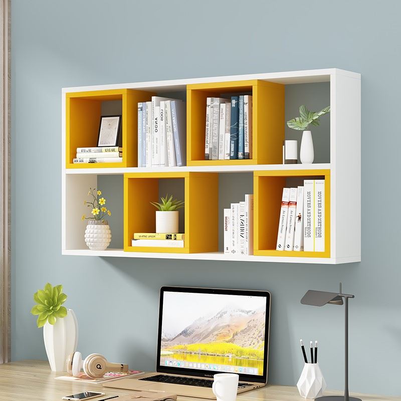 Wall shelf wall mounted bookshelf background wall cabinet-图1