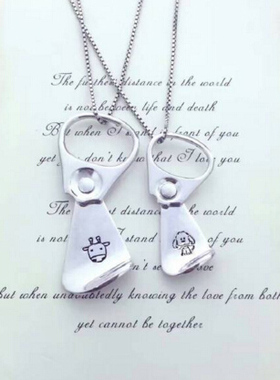 易拉环刻字项链私人轻奢时尚饰品