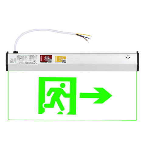 消防应急灯透明led高亮钢化玻璃安全出口指示灯牌疏散嵌入式吊牌 - 图3