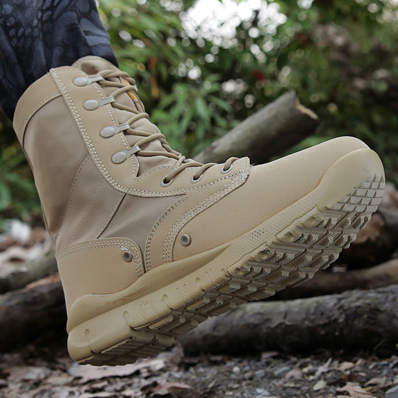 夏季户外超轻战术靴马格南CQB男高帮透气减震防滑军迷陆战靴 - 图3