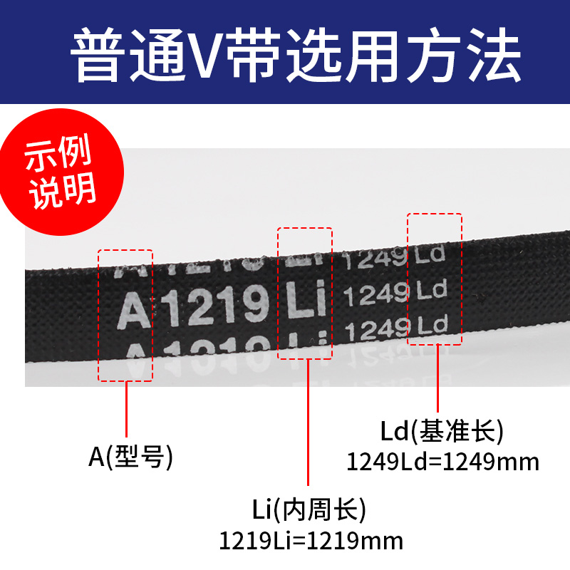 三力士三角皮带A型 A1041 A1050 A1060 A1067 A1080 A1092 A1100 - 图1