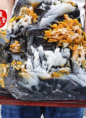 黑青花走马上任大摆件客厅装饰品