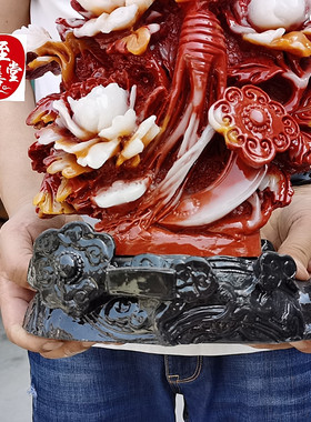 人参如意大摆件客厅装饰品