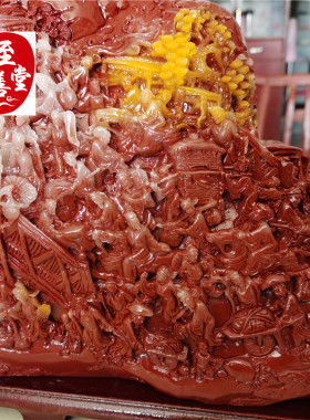 清明上河图风水玄关摆件寿山石雕
