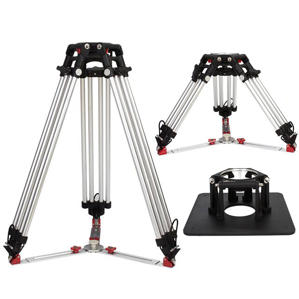 捷拍高腿中腿地锅100/150MM碗口广播影视级电影腿低拍三脚架套装 - 图0