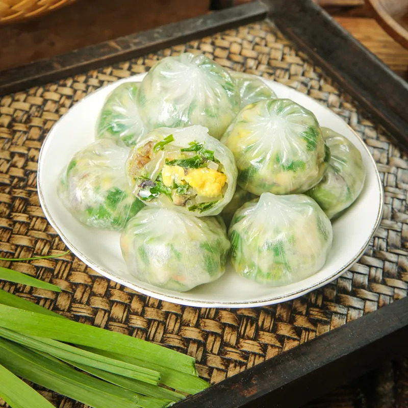 JJS荞麦薄皮素包韭菜鸡蛋粉丝素馅小笼包速食早餐半成品包子,淘宝优惠券,粉丝福利购,淘宝优惠卷