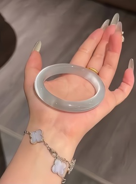 白月光手镯猫眼石玉髓气质女