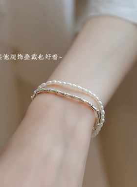 S925纯银竹节手链本命年转运
