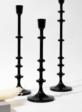 中古欧式烛台摆件家用餐厅蜡烛台晚古高级创意装饰道具法式烛台架