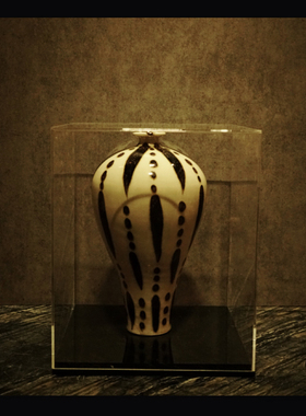 宋式仿古瓷器花瓶酒店售楼处柜子格子亚克力花器空间陈列装饰摆件