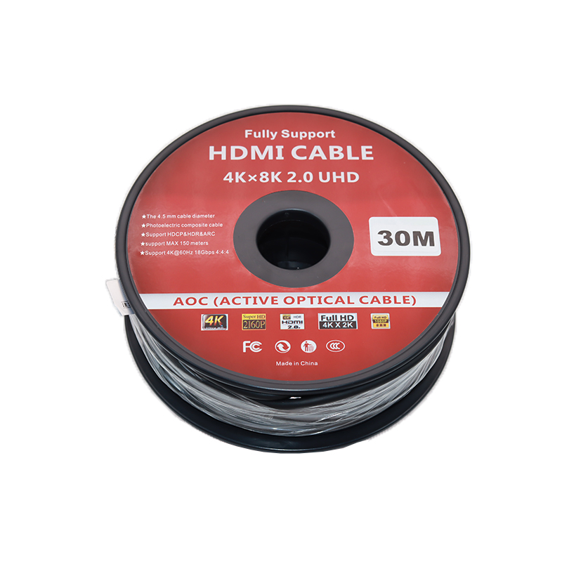 光纤线HDMI 4K高清工程布线20米35 40 50超长米数hd高清电视2.0版 - 图0