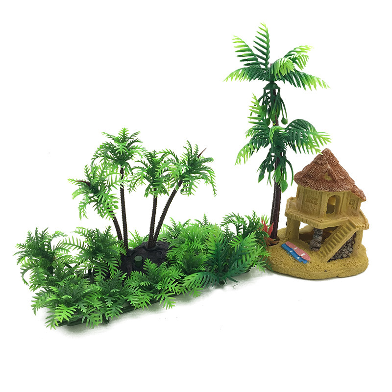 仿真椰子树林水族箱仿真水草乌龟爬虫缸宠物鱼缸造景装饰品爬虫,淘宝优惠券,粉丝福利购,淘宝优惠卷