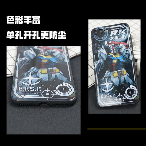 高达RX78创意镜面手机壳适用于苹果6S78PX1123promax定制华为红米 - 图1