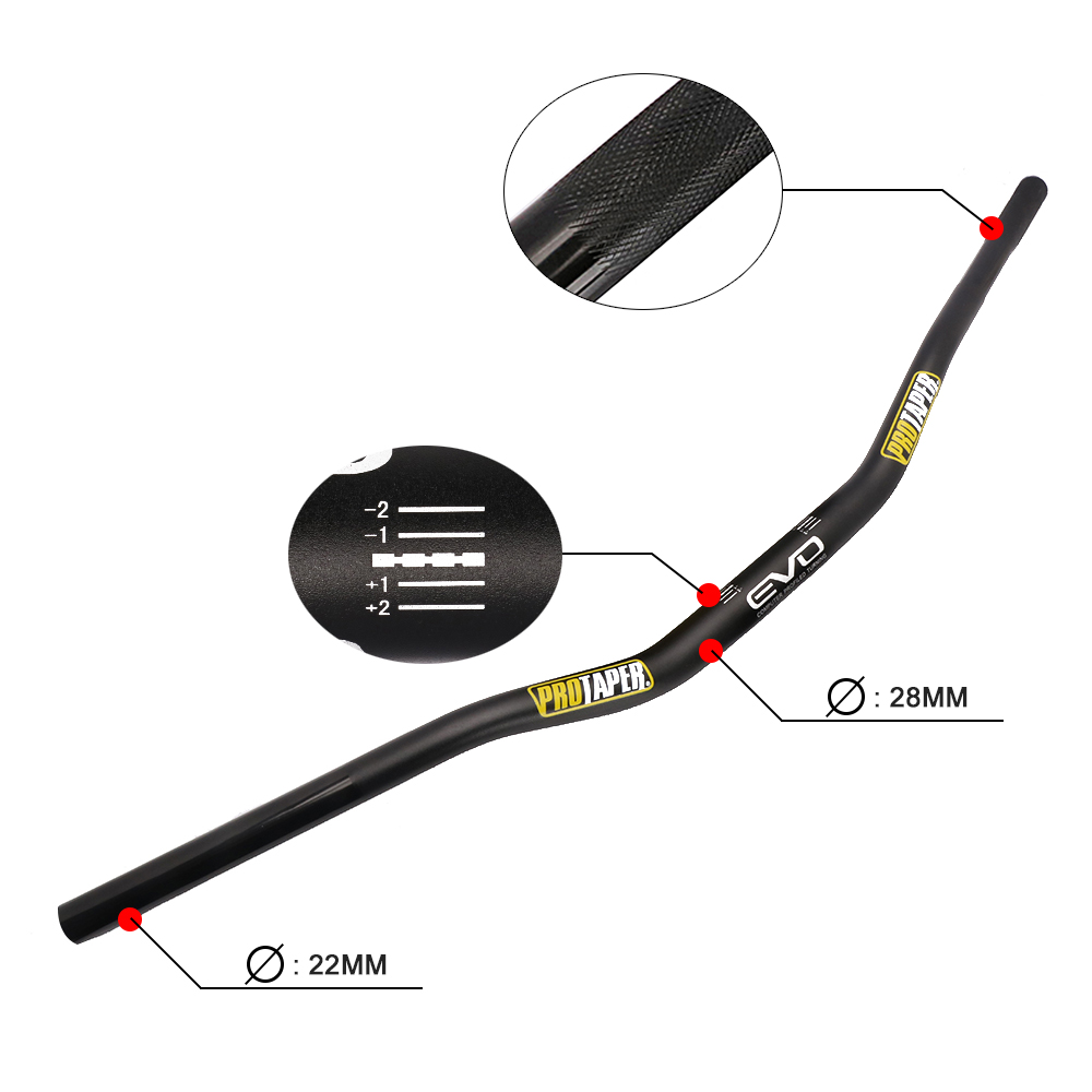 适用越野摩托车改装配件EVOpro车把7075铝合金车把手把手管方向把 - 图0