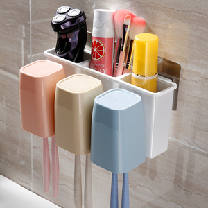 吸盘漱口杯牙刷架