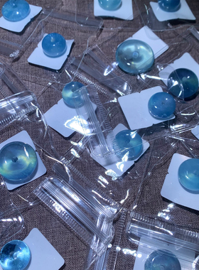 天然冰种海蓝宝平安扣湛蓝水晶女