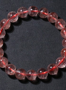 天然金草莓烟花超七半盆手链女