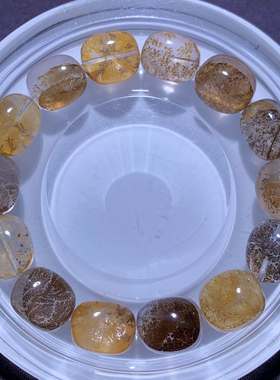 天然胶花小树随形单圈手链饰品女