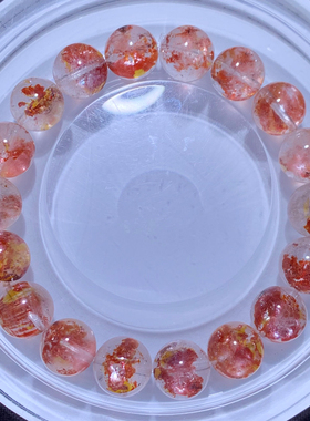 天然原色锦鲤胶花单圈手链女饰品