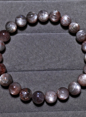 天然星辉骨干长石单圈手链黑水晶