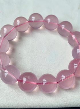 天然冰透大颗粒星光粉晶手链单圈