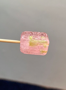 天然老矿彩虹糖果碧玺回纹珠桶珠