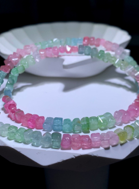 天然碧玺随形手链项链水晶饰品女