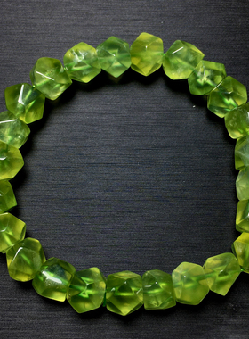 天然冰透葡萄石随形刻面手链情侣